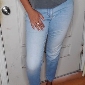Decree Hi Rise Light Denim Jeggings (Size: 9)